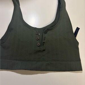 Out from under m Olive Ribbed Top